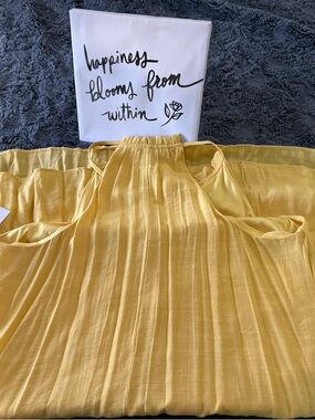 Kohl's Yellow Tiered Peasant Maxi Dress